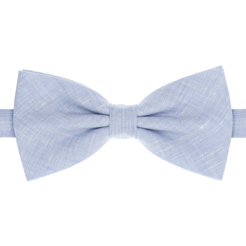 Zestaw prezentowy błękitny - mucha i poszetka lniana