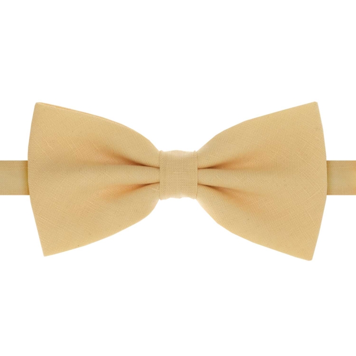 Zestaw prezentowy żółty - mucha i poszetka lniana