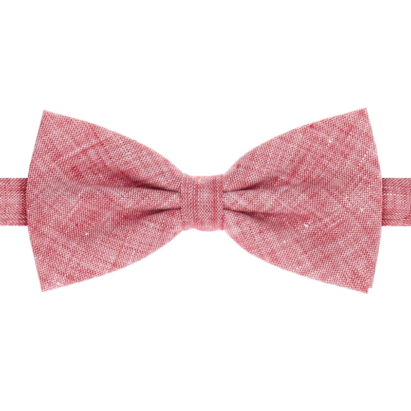 Zestaw prezentowy czerwony - mucha i poszetka lniana