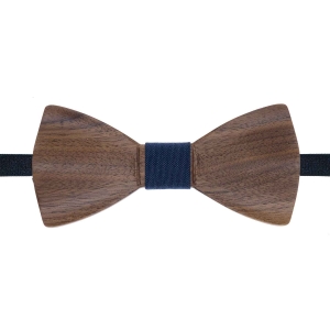 Mucha drewniana profilowana - klasyczna w stylu boho jasnobrązowa/granatowa