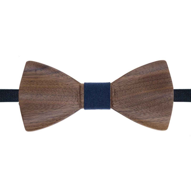 Mucha drewniana profilowana - klasyczna w stylu boho ciemnobrązowy/granatowa