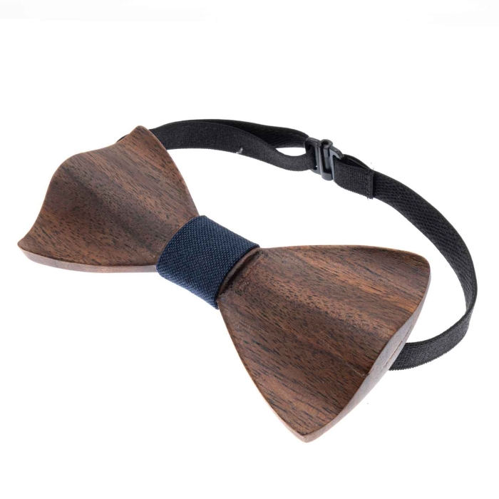 Mucha drewniana profilowana - klasyczna w stylu boho ciemnobrązowy/granatowa