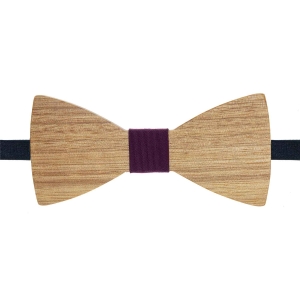 Mucha drewniana spłaszczona - klasyczna w stylu boho ciemnobrązowa/bordowa