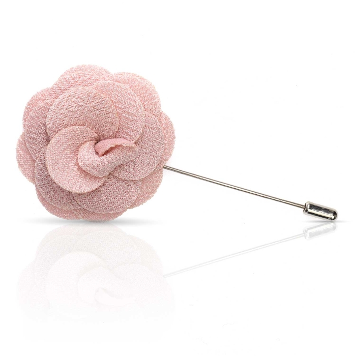 Szpilka do butonierki różyczka pudrowy róż EM