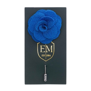 Szpilka do butonierki różyczka niebieska EM