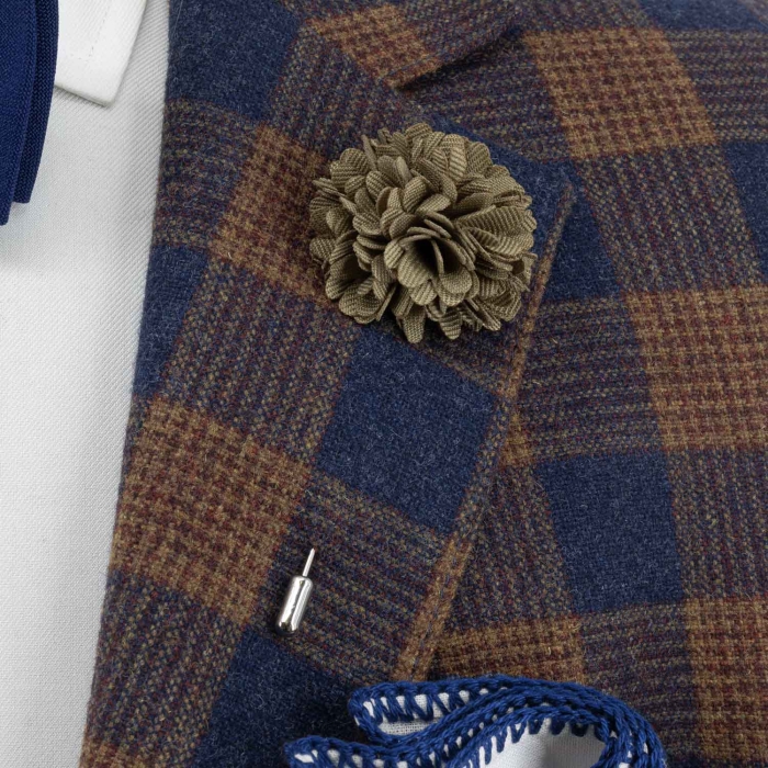 Szpilka do butonierki kwiat 3D cappuccino EM