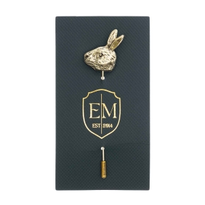 Szpilka do krawatu / butonierki złoty zając EM