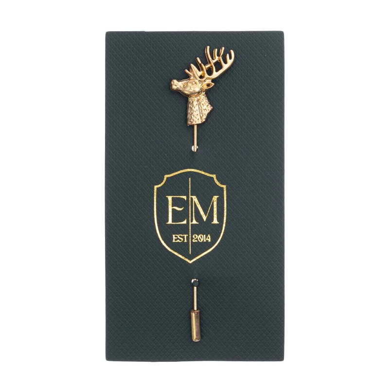 Szpilka do krawatu / butonierki złoty jeleń EM