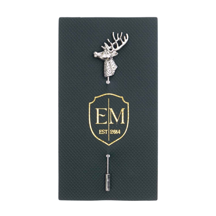 Szpilka do krawatu / butonierki srebrny jeleń EM