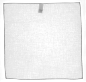 Poszetka bawełniana biała z mikrowzorem twill EM