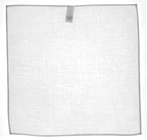 Poszetka bawełniana biała z mikrowzorem twill EM