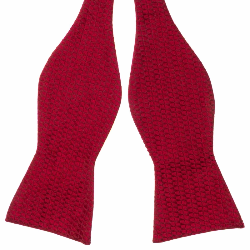 Mucha do wiązania jedwabna bordowa żakardowa EM