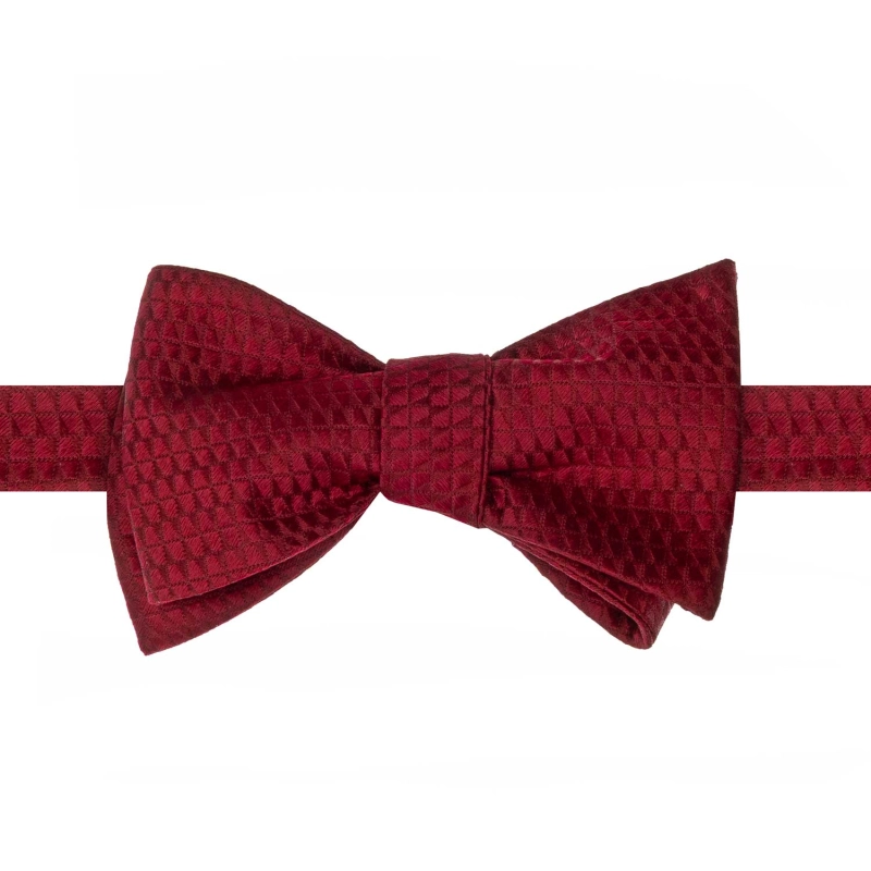 Mucha do wiązania jedwabna bordowa żakardowa EM