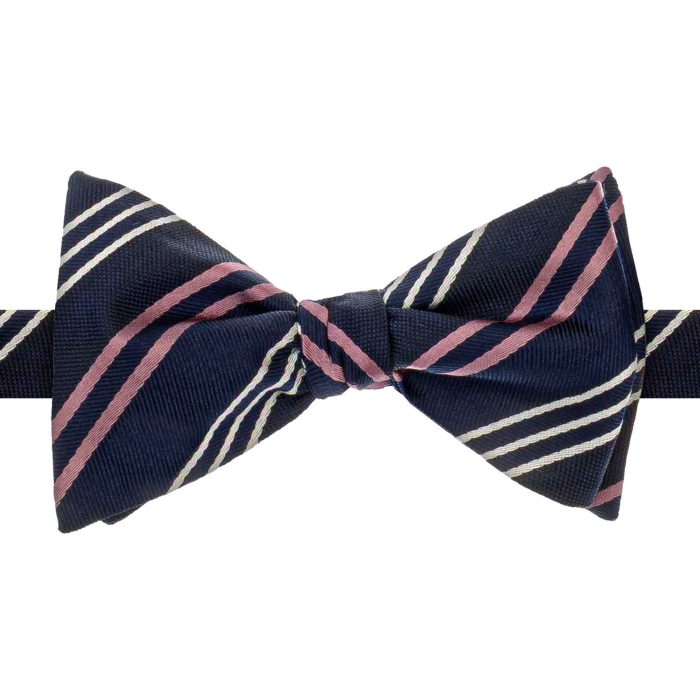 Mucha do wiązania jedwabna granatowy regimental żakardowa EM