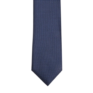 Krawat jedwabny granatowy z mikrowzorem PREMIUM EM