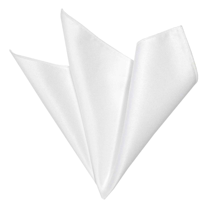 Poszetka biała z białym obszyciem EM