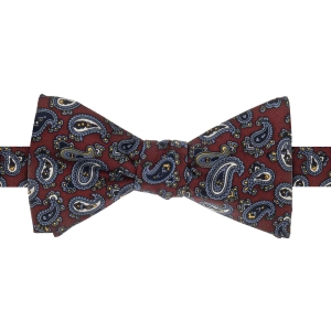 Mucha do wiązania jedwabna bordowa w paisley EM