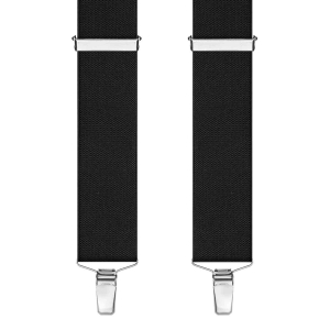 Szelki do spodni gładkie czarne EM 18