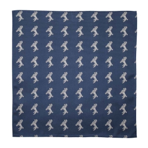 Zestaw prezentowy dla mężczyzny w kolorze granatowym w pudle: mucha + poszetka zapakowane w pudełko EM