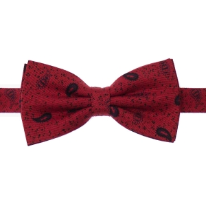 Zestaw prezentowy dla mężczyzny w kolorze czerwonym w paisley: mucha + poszetka zapakowane w pudełko EM