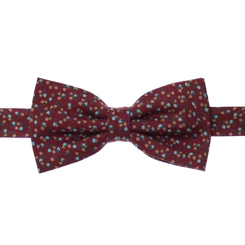 Mucha bawełniana bordowa w drobne kwiaty EM