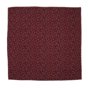 Poszetka bawełniana bordowa w drobne kwiaty EM