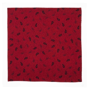 Poszetka bawełniana czerwona w paisley EM