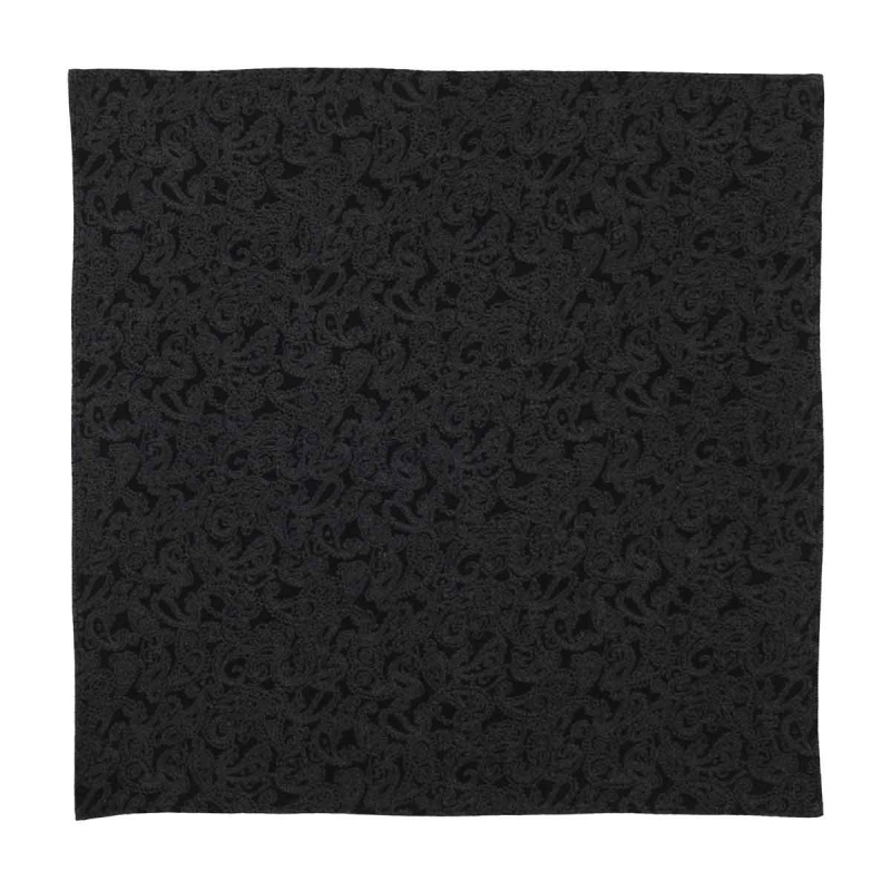 Poszetka bawełniana czarna w paisley EM