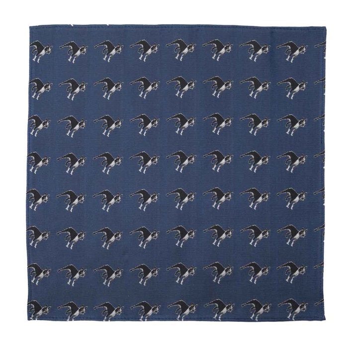 Poszetka granatowa w pieski- buldogi francuskie EM