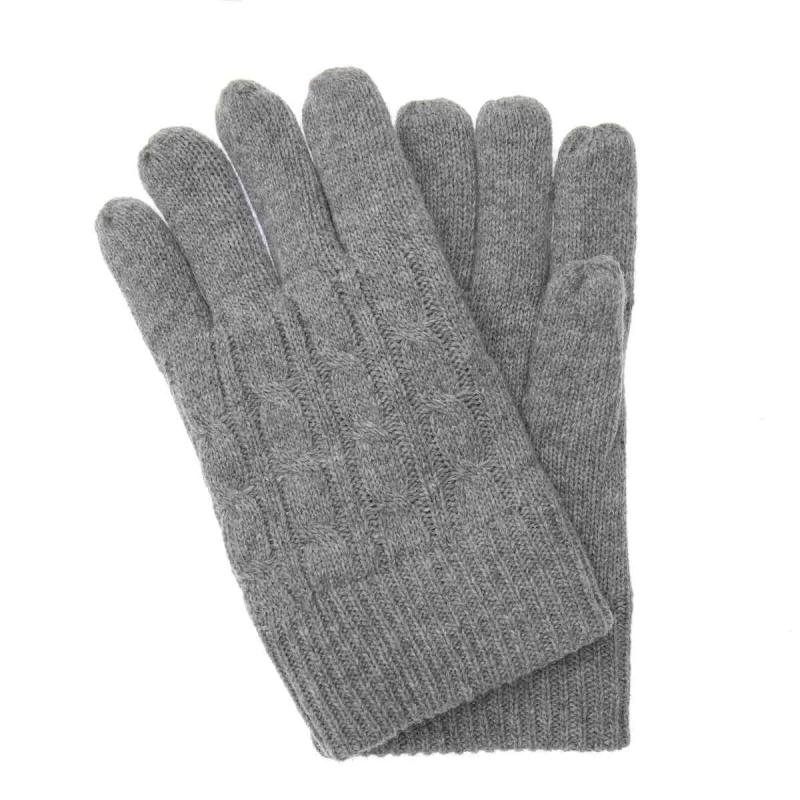 Rękawiczki wełniane grube uniwersalne - szare EM