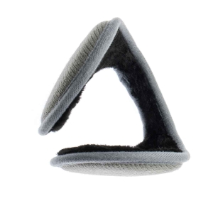 Nauszniki zimowe szare gładkie z ociepleniem EM