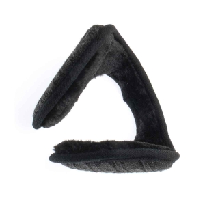 Nauszniki zimowe ciemno-szare "sweterkowe" z ociepleniem EM