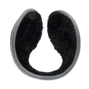 Nauszniki zimowe jasno-szare "sweterkowe" z ociepleniem EM