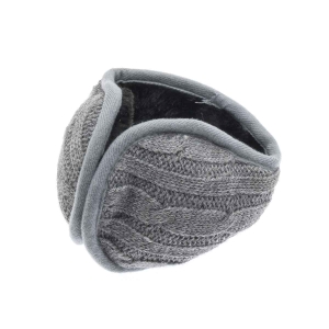 Nauszniki zimowe szare z ociepleniem składane EM 3