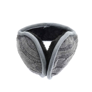 Nauszniki zimowe szare z ociepleniem składane EM 3