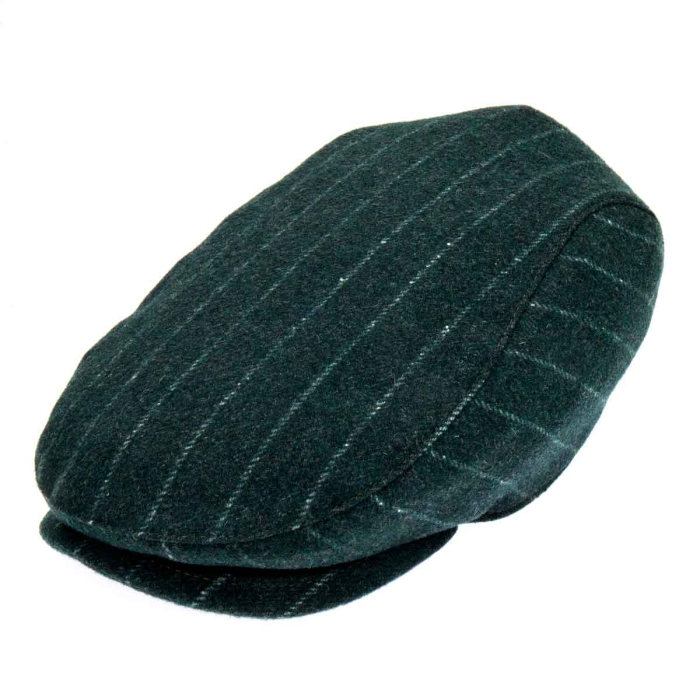 Kaszkiet wełniany zielony w paski EM 2