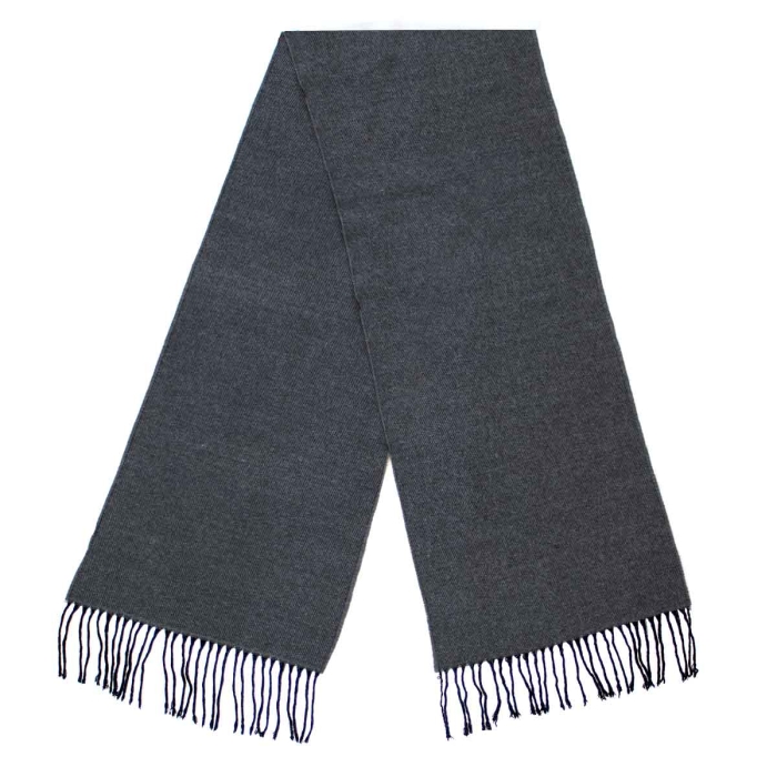 Męski szalik szary w prążek EM