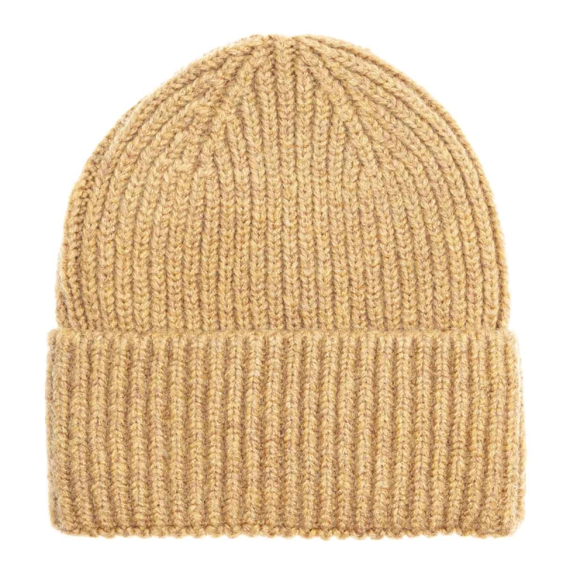 Czapka zimowa beanie beżowa EM