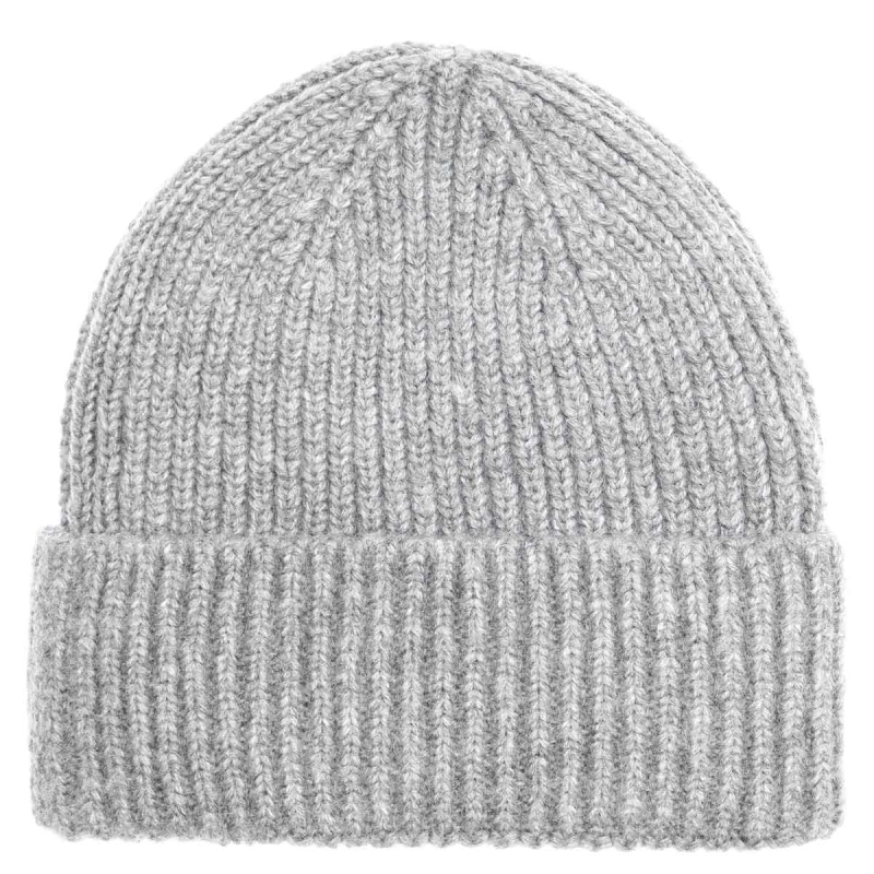 Czapka zimowa beanie jasnoszara EM