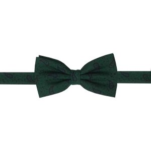 Zestaw prezentowy dla mężczyzny w kolorze ciemnozielonym w paisley: mucha + poszetka zapakowane w pudełko EM