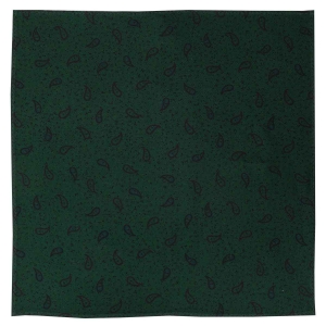 Zestaw prezentowy dla mężczyzny w kolorze ciemnozielonym w paisley: mucha + poszetka zapakowane w pudełko EM