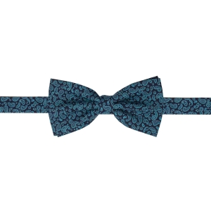 Zestaw prezentowy dla mężczyzny w kolorze niebieskim w paisley: mucha + poszetka zapakowane w pudełko EM