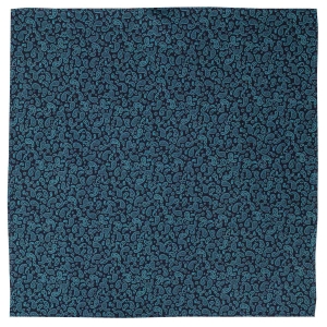 Zestaw prezentowy dla mężczyzny w kolorze niebieskim w paisley: mucha + poszetka zapakowane w pudełko EM