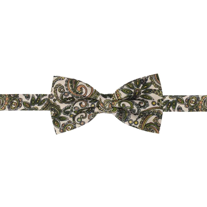 Mucha bawełniana biała w paisley EM