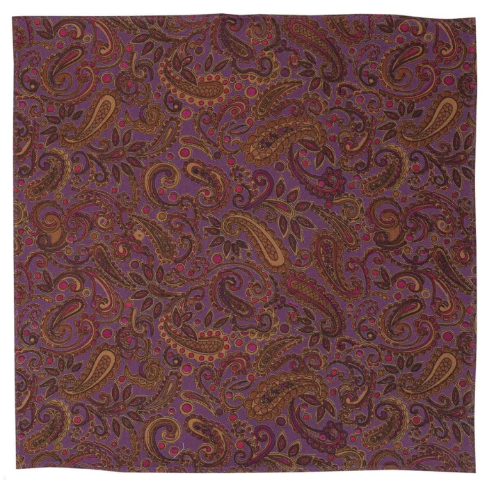 Poszetka bawełniana fioletowa w paisley EM