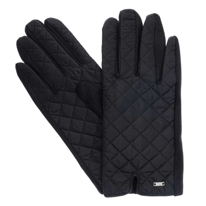 Rękawiczki bawełniane czarne pikowane EM