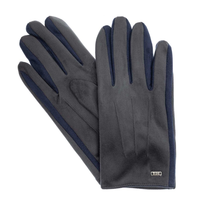 Rękawiczki bawełniane szaro granatowe EM