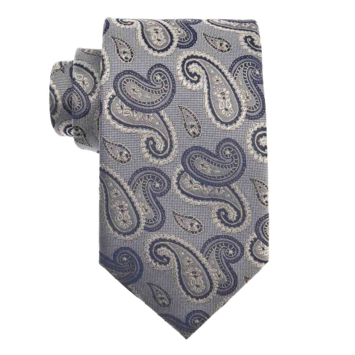 Zestaw Prezentowy dla mężczyzny wykonany z jedwabiu w kolorze złotym: krawat + poszetka + spinki zapakowane w drewniane pudełko EM 35