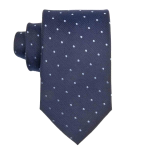 Zestaw Prezentowy dla mężczyzny wykonany z jedwabiu w kolorze granatowym: krawat + poszetka + spinki zapakowane w drewniane pudełko EM 35