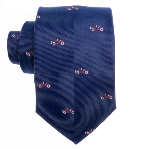 Zestaw Prezentowy dla mężczyzny wykonany z jedwabiu w kolorze granatowo - brodowym: krawat + poszetka + spinki zapakowane w drewniane pudełko EM 35